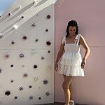 Rose Pink Springtime Happiness Mini Dress White