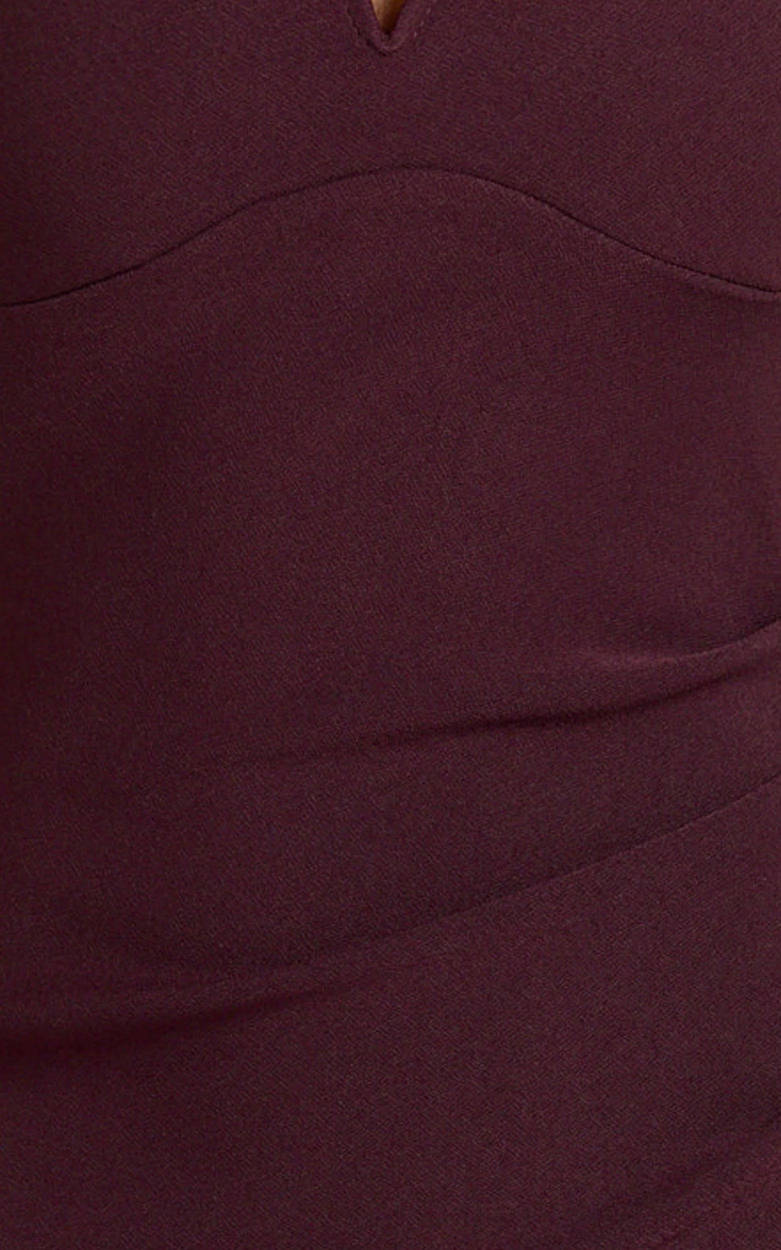 Thelma Maxi Dress - Square Neck Bodycon Dress in Wine